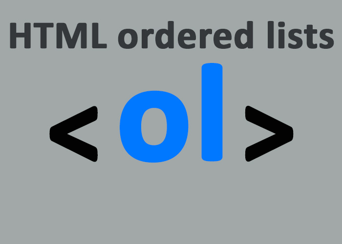 HTML Ordered Lists: with Examples